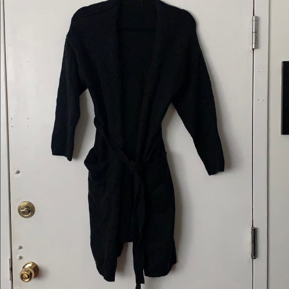 BLACK LONG CARDIGAN